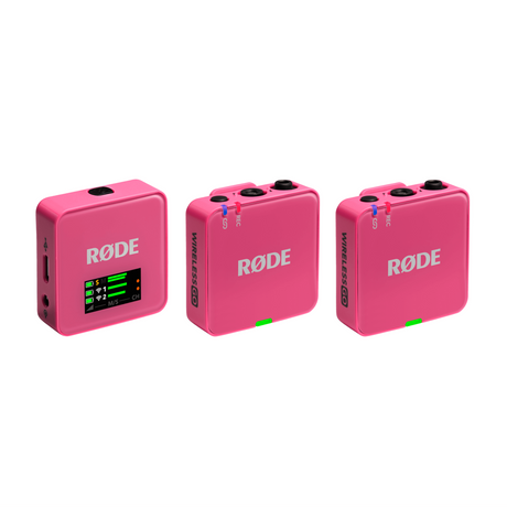 RØDE Wireless GO Gen 3 Pink draadloos microfoonsysteem met 32 bit float en 260 m bereik
