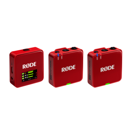 RØDE Wireless GO Gen 3 Red draadloos microfoonsysteem met 32 bit float en 260 m bereik