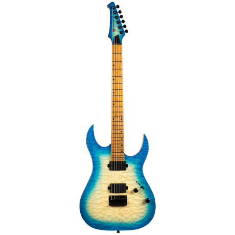 Spira Guitars S-500 QAB Trans Aqua Blue elektrische gitaar ST model