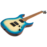 Spira Guitars S-500 QAB Trans Aqua Blue elektrische gitaar ST model