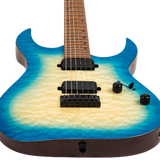 Spira Guitars S-500 QAB Trans Aqua Blue elektrische gitaar ST model