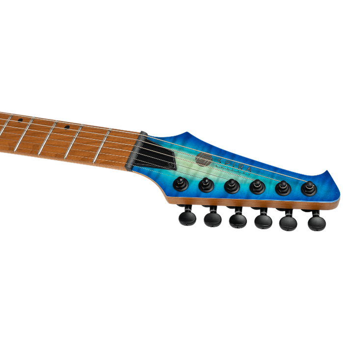 Spira Guitars S-500 QAB Trans Aqua Blue elektrische gitaar ST model