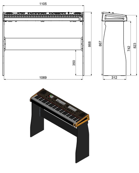 Dexibell DX-STDL4 Standaard voor Classico L4 en L3