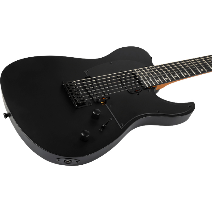 Spira Guitars T-407 MBK Satin Black elektrische gitaar