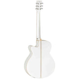 Tanglewood Winterleaf Blonde 4 CE BL W Super Folk Cutaway Elektro-Akoestische Gitaar Solid Mahogany White Gloss
