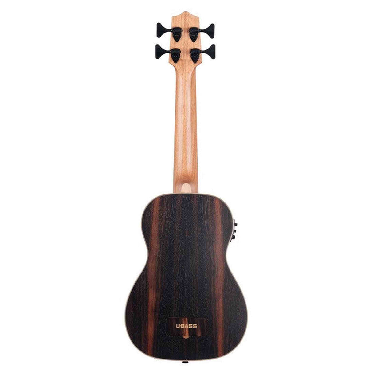Kala Striped Ebony U•BASS® bas ukulele – Gestreept Ebben, Roundwound Snaren, Fishman EQ en Gigbag