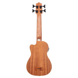 Kala Journeyman U•BASS® bas ukulele – Mahonie, F-Holes, Elektrisch-Akoestisch met EQ en Gigbag