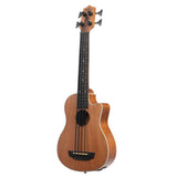 Kala Scout Fretless U•BASS® bas ukulele – Mahonie, Elektrisch-Akoestisch, Fretless met EQ en Gigbag