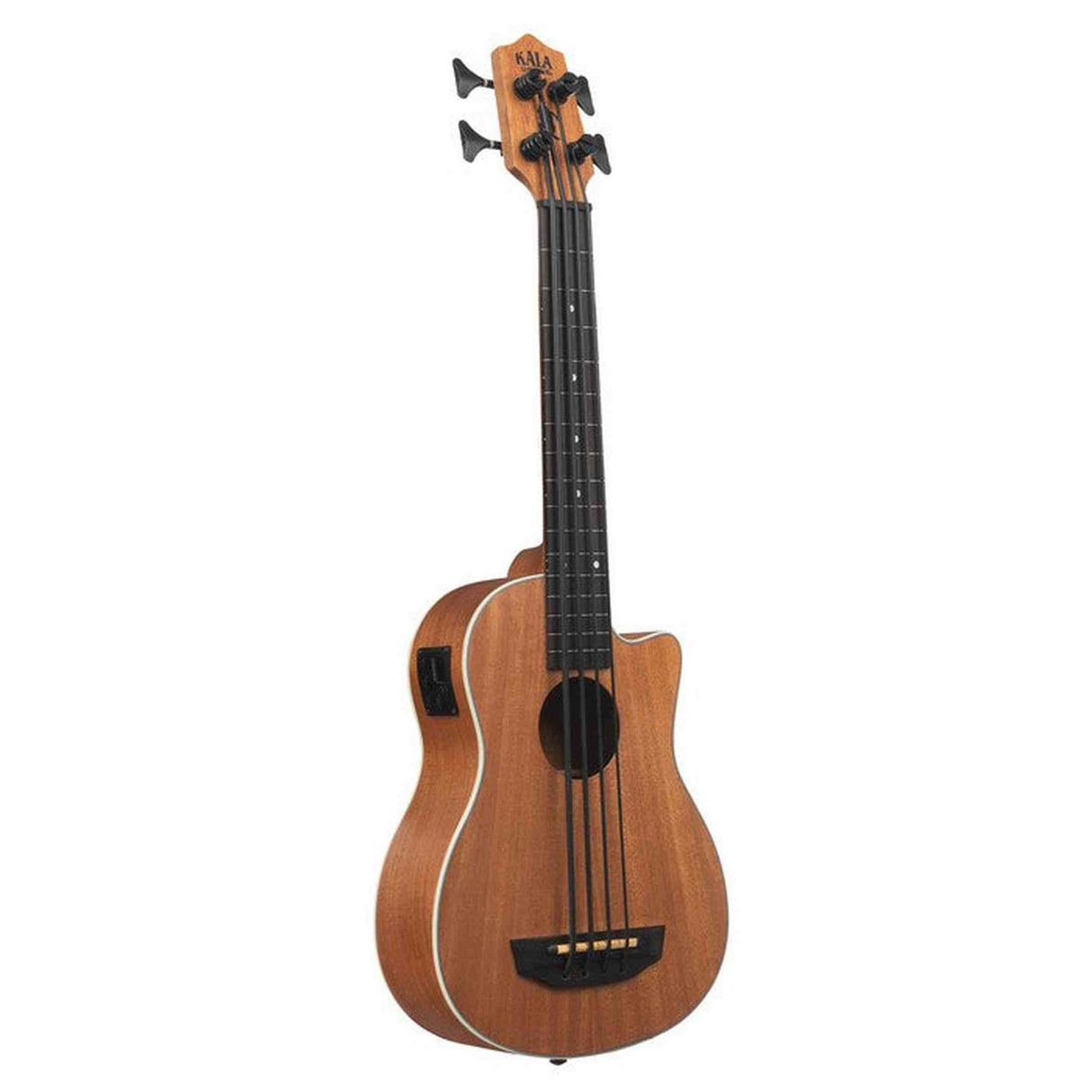 Kala Scout Fretless U•BASS® bas ukulele – Mahonie, Elektrisch-Akoestisch, Fretless met EQ en Gigbag
