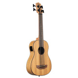 Kala Zebrawood U•BASS® bas ukulele – Zebrahout, Elektrisch-Akoestisch met EQ en Gigbag
